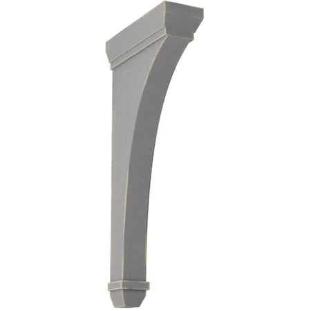 Ekena Millwork 2 1/4"W x 7"D x 14"H Stockport Wood Vintage Decor Bracket, Pebble Grey BKTWD02X07X14STPG